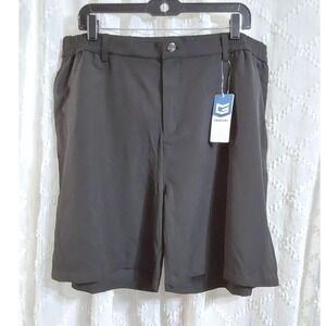 Gradual Mens 3XL Black Active Training Shorts Zipper Pockets Stretch Athletic
